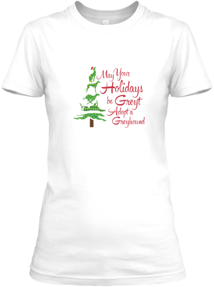 greyhound christmas t shirt