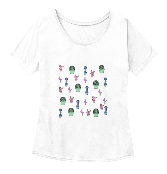 Multi Cactus Slouch T T-Shirt Front