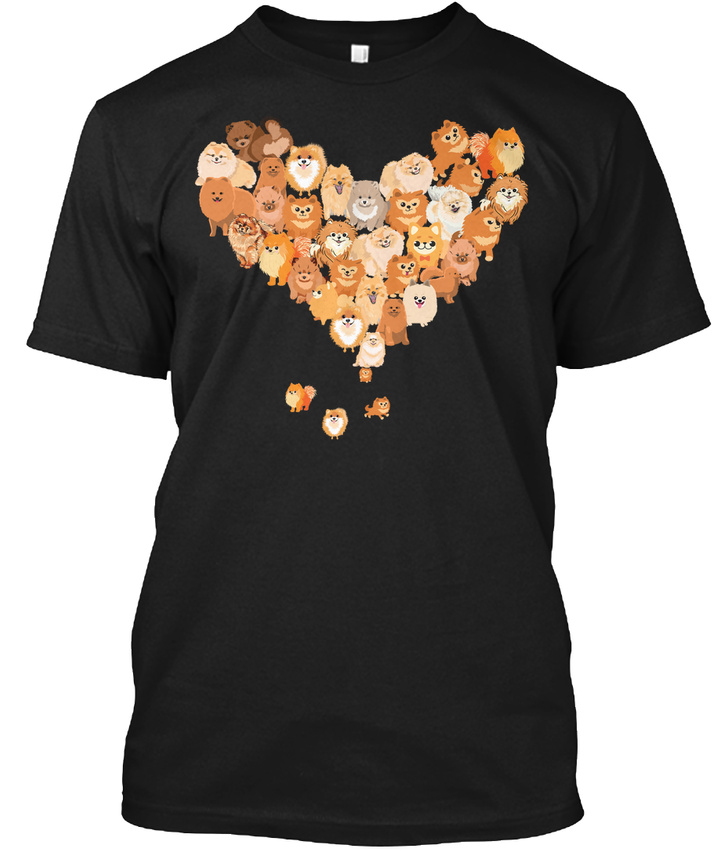 Pomeranian Heart Hanes Tagless Tee T-Shirt 