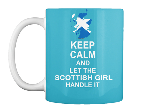Scottish Girl (Tote,Mug) Turquoise T-Shirt Front