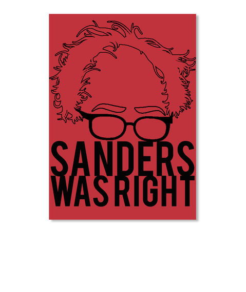 Sanders Was Right Bright Red Sticker Front