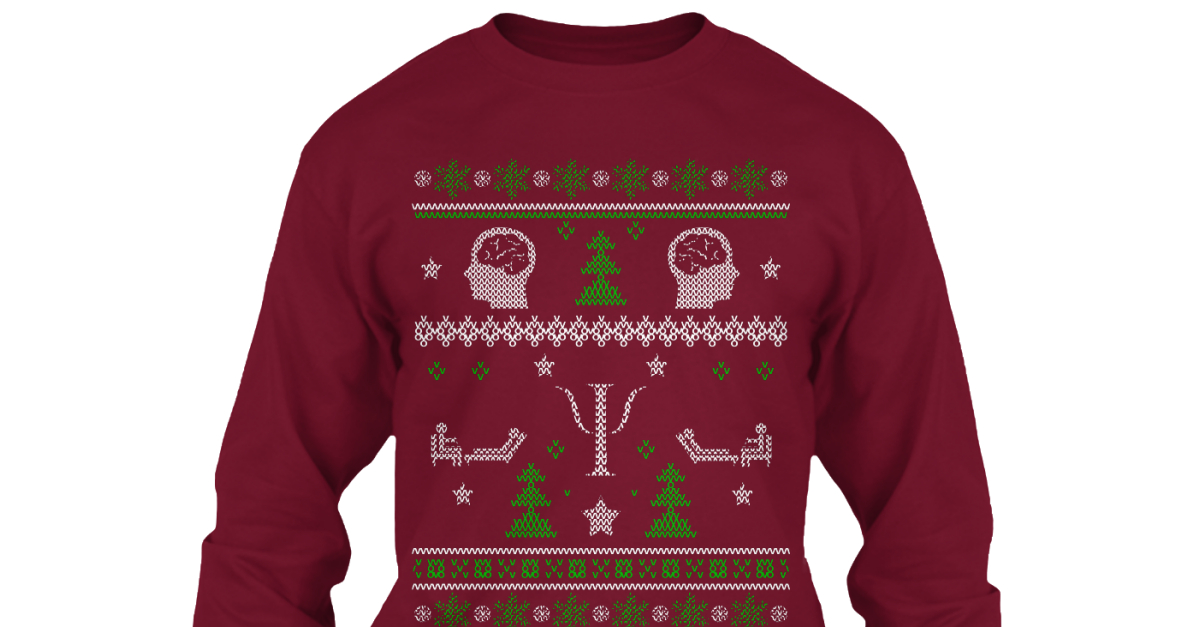 psych christmas sweater