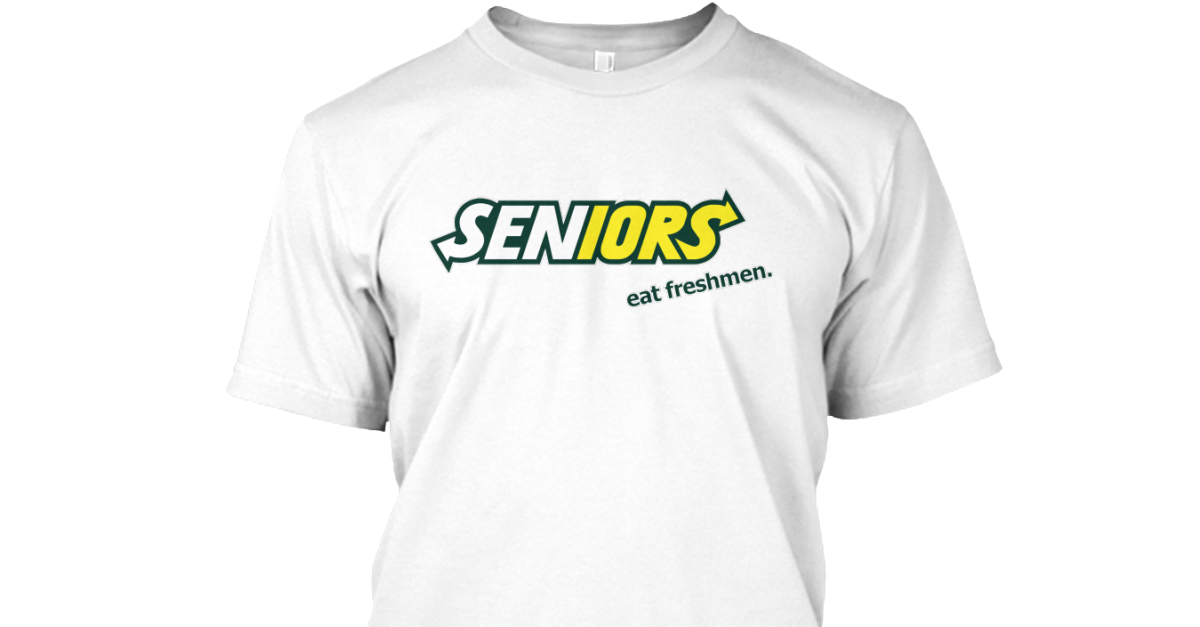 Old Glory Back to School Seniors Eat Freshman Parody Mens Sweatshirt