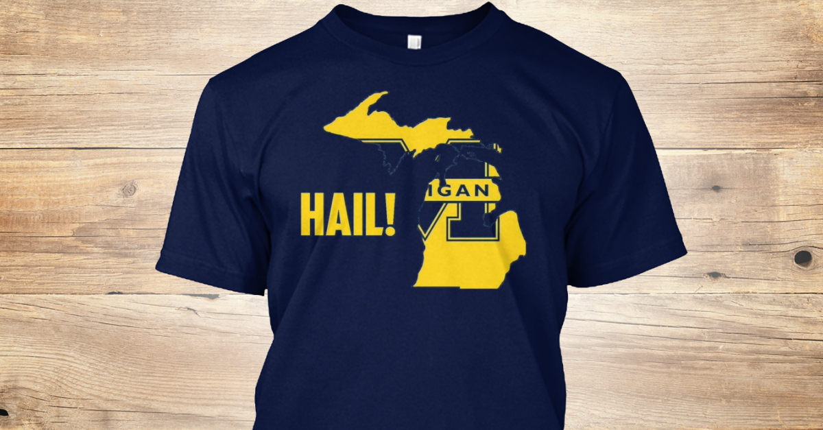 black as hail michigan t shirt