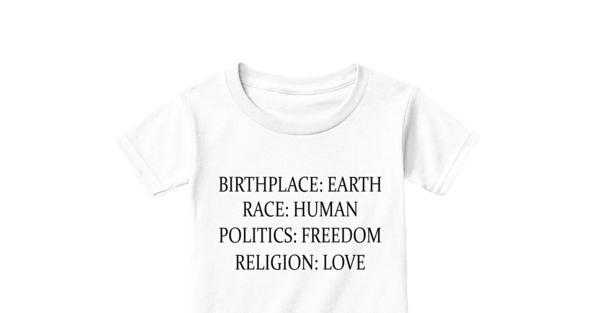 birthplace earth race human shirt baby