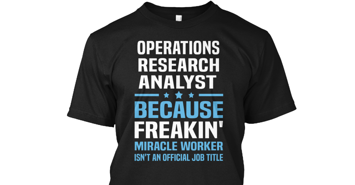 operational research analyst job description