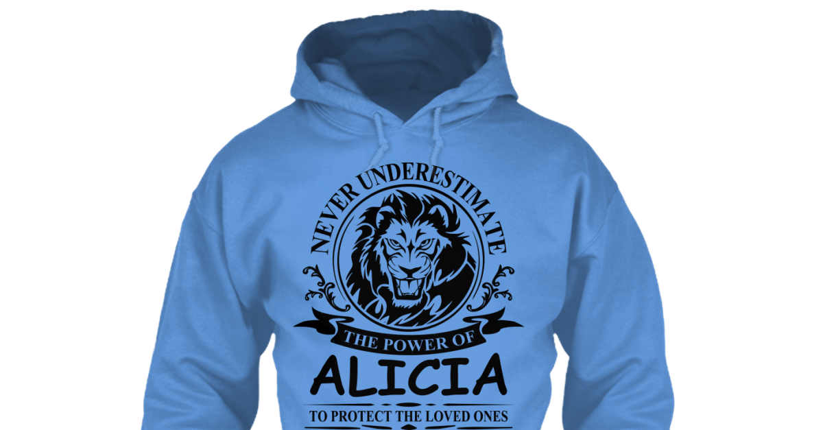 Never Underestimate The Power of Alecia Hoodie Black