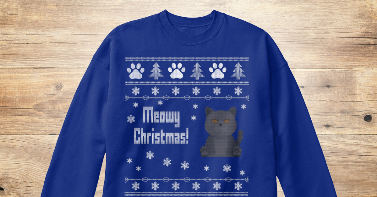 Chartreux Cat Christmas Sweater Knit MEOWY CHRISTMAS! Products from