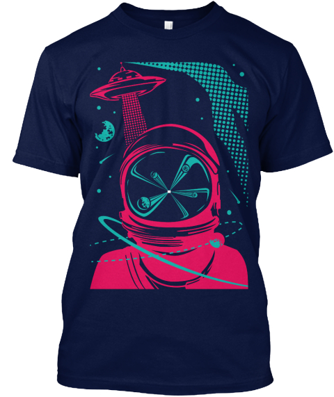 Space Trip Navy T-Shirt Front