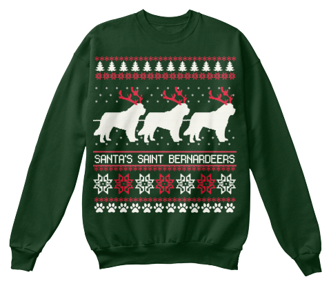 st bernard christmas sweater