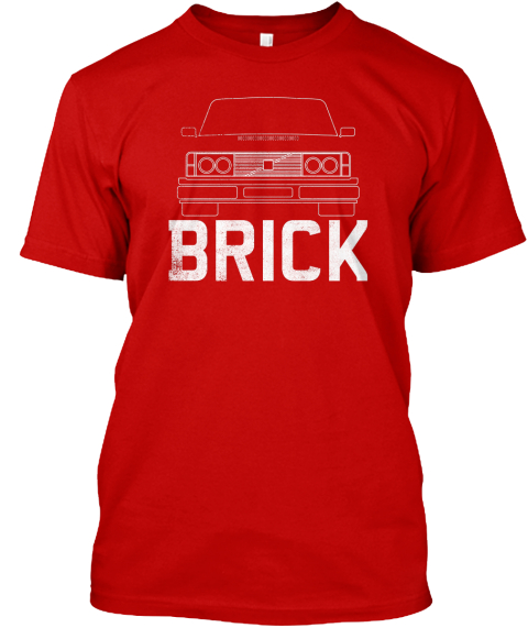 brick color t shirt