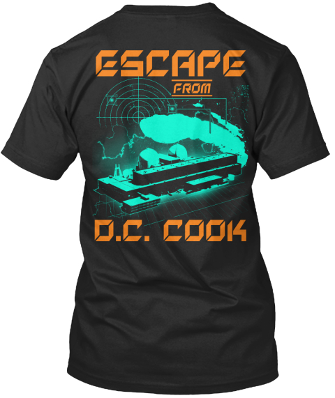 Escape From D.C.Cook Black T-Shirt Back