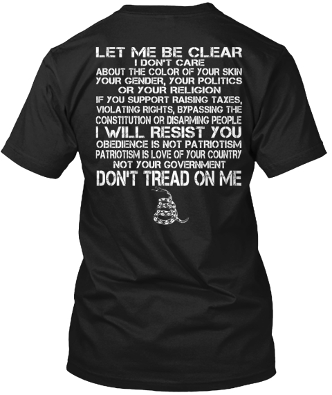 I Will Resist You Black T-Shirt Back