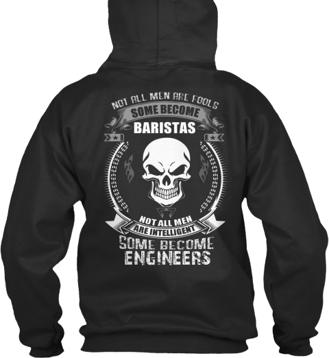 Baristas Jet Black T-Shirt Back