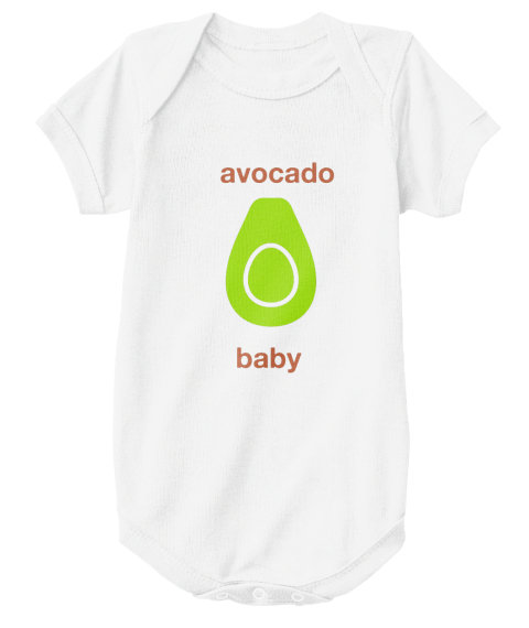avocado baby onesie