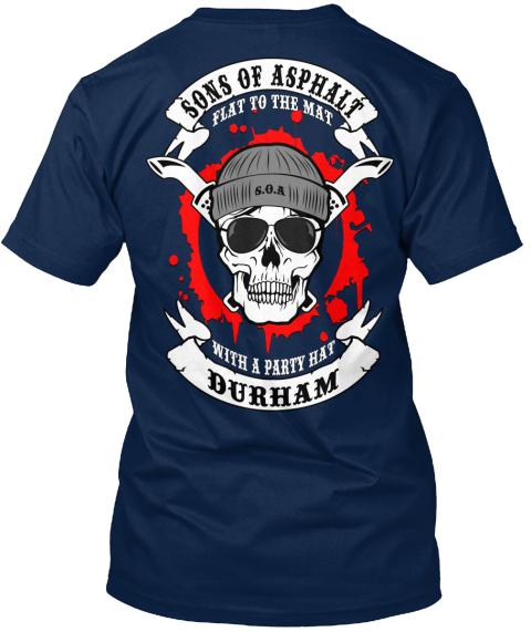 Sons Of Asphalt Durham Lorry Driver Navy T-Shirt Back