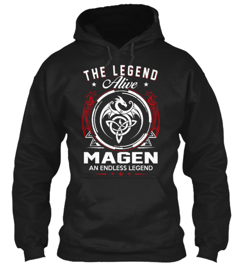 The Legend Alive Magen An Endless Legend Black T-Shirt Front