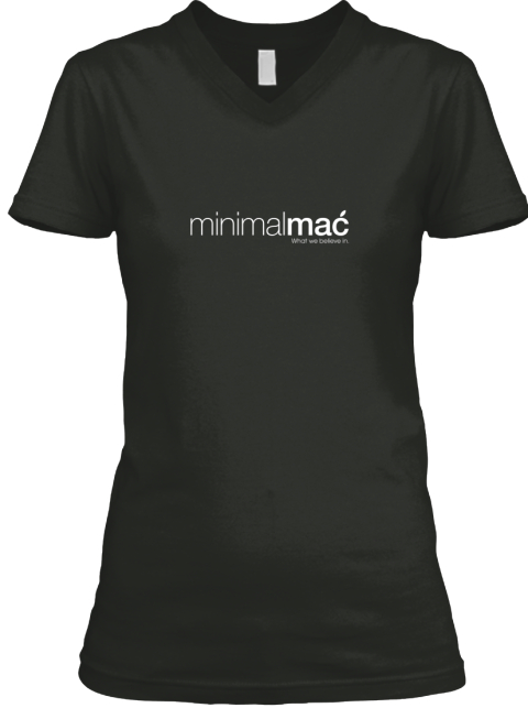 Minimal Mac T Shirt Black T-Shirt Front