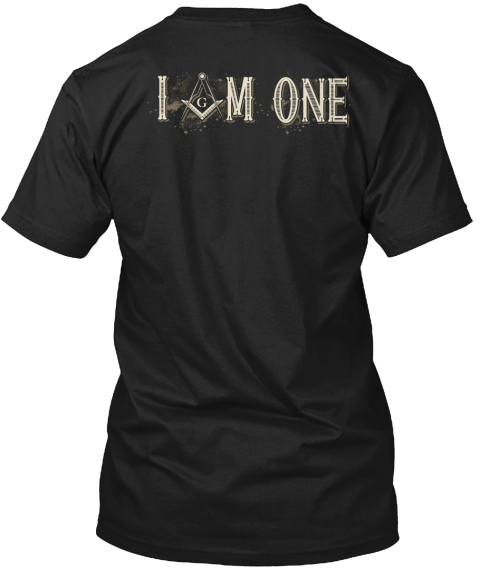 G I Am One Black T-Shirt Back