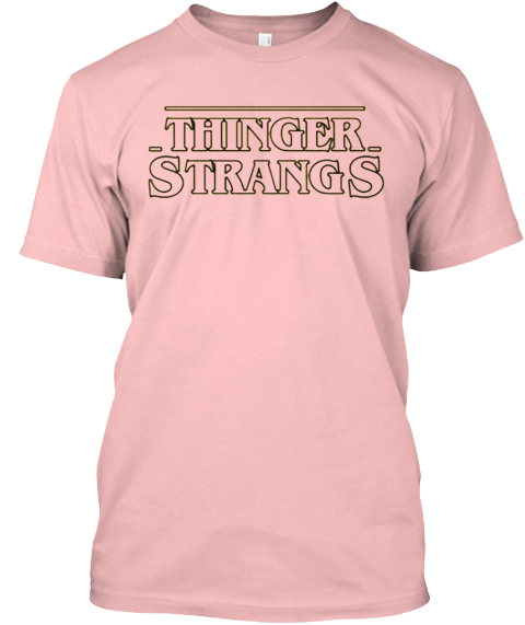 Thinger Strangs T Shirt Pale Pink T-Shirt Front