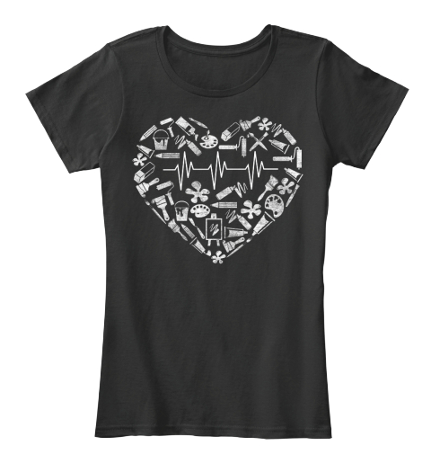 Love Artist Black T-Shirt Front