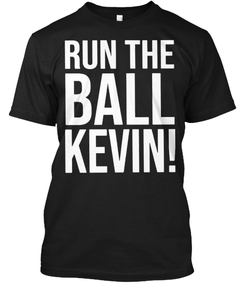 Run The Ball Kevin Shirt Black T-Shirt Front