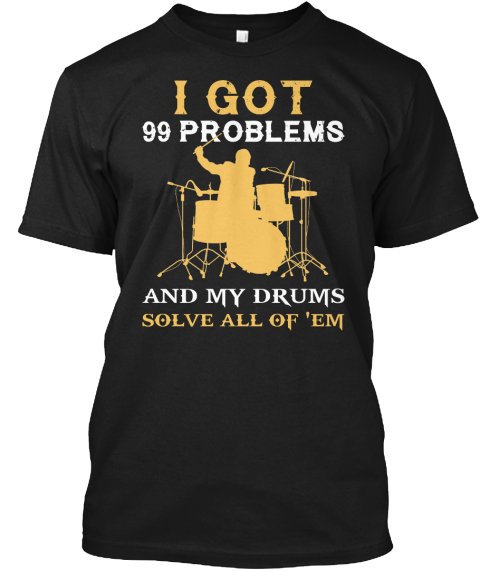 Special Drums Tshirt Limited Edition Black T-Shirt Front