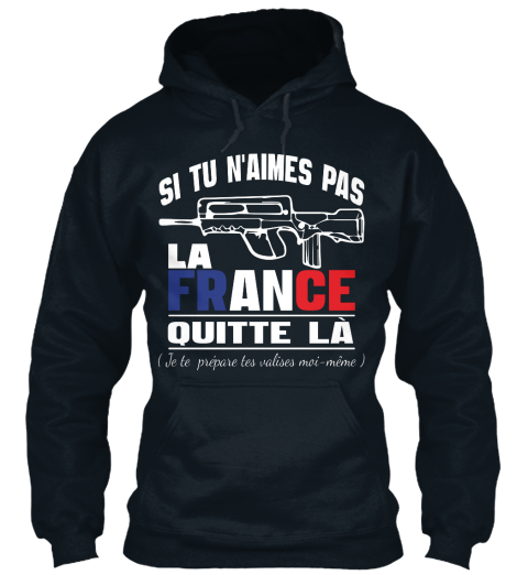  Liberté Egalité Fraternité. French Navy T-Shirt Front