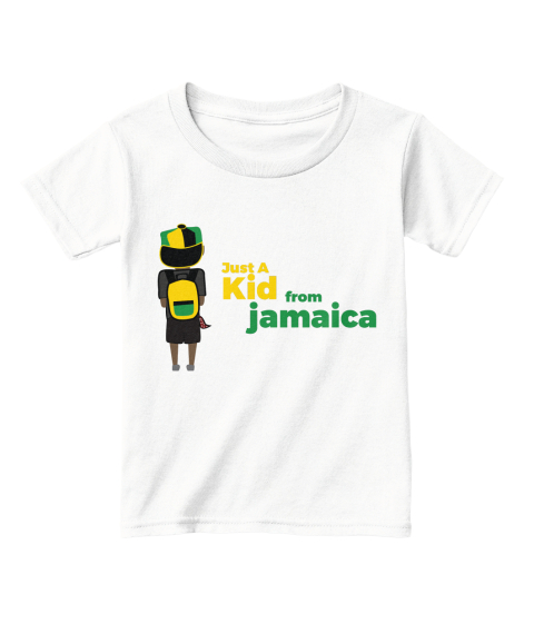 Just A Kid From Jamaica White  T-Shirt Front