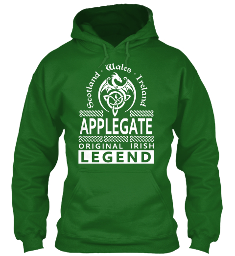 Scotland Wales Ireland Applegate Original Irish Legend Irish Green T-Shirt Front
