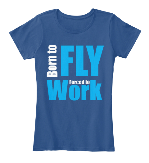 Born To Fly Royal T-Shirt Front