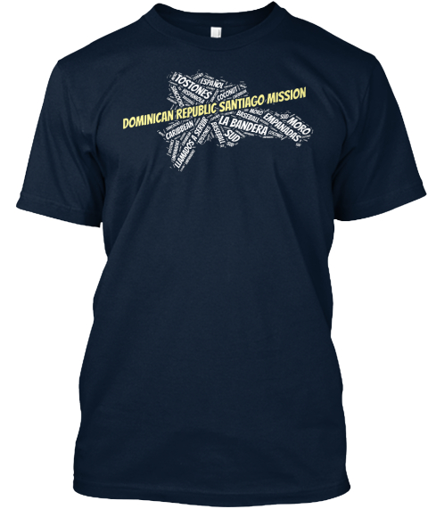 Dominican Republic Santiago Mission Sud New Navy T-Shirt Front