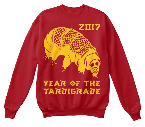 2017 Year Of The Tardigrade Deep Red  T-Shirt Front