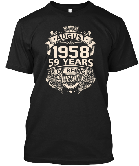 August59 Black T-Shirt Front
