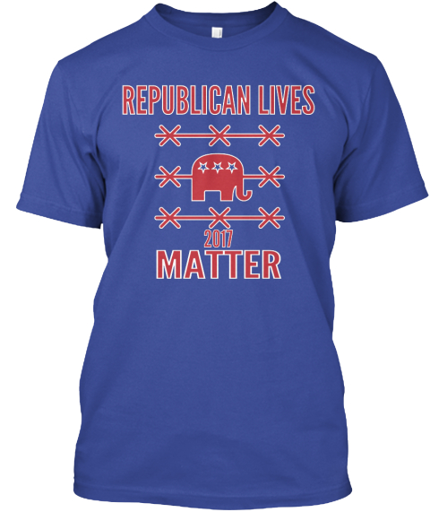 Republican Lives 2017 Matter Deep Royal T-Shirt Front