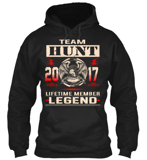 Team Hunt 2017 Black T-Shirt Front
