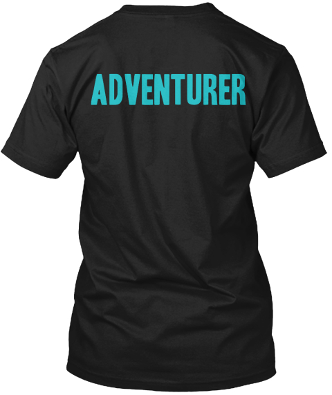 Adventurer Black T-Shirt Back