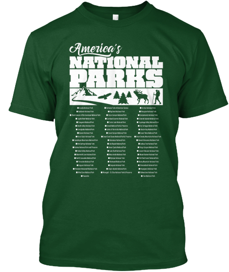 national parks checklist shirt