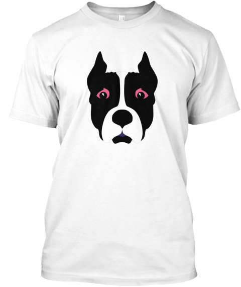 Stafford Terrier Dog Graphic T Shirt White T-Shirt Front