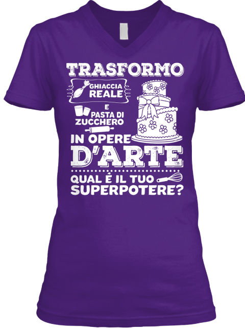 Cake Designer! Purple T-Shirt Front