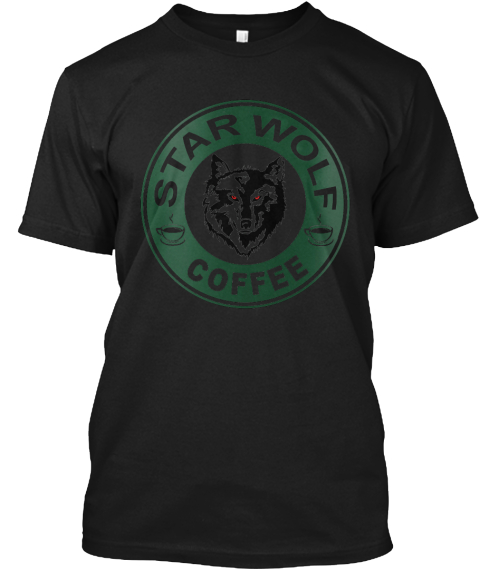 Star Wolf Black T-Shirt Front