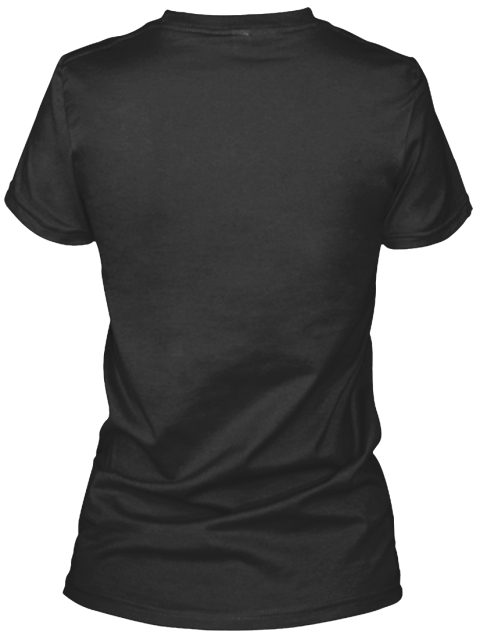 Women Template Black T-Shirt Back