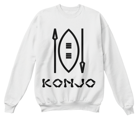 Konjo White  T-Shirt Front