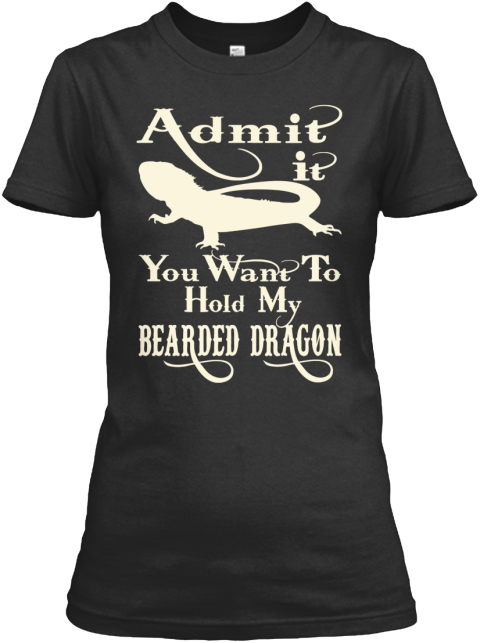 Awesome Bearded Dragon T Shirt Black T-Shirt Front