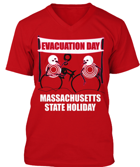Massachusetts Shirts   Evacuation Red T-Shirt Front