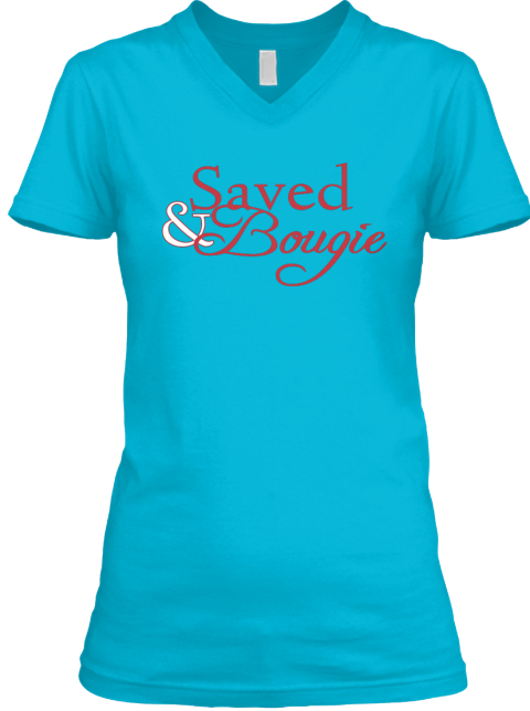 Saved Bougie & Turquoise T-Shirt Front