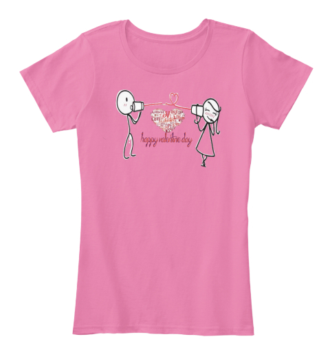 #Valentine Day Gift For Each Other True Pink Women's T-Shirt Front