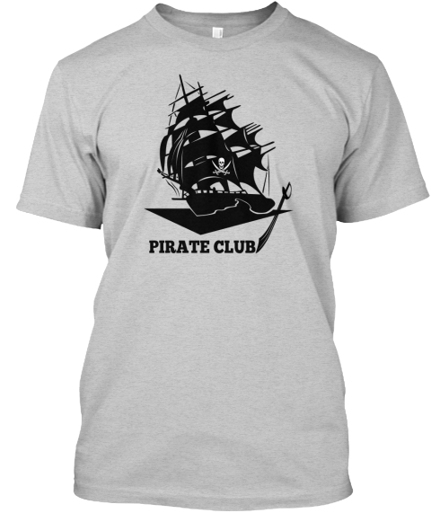 Pirate Club Light Steel T-Shirt Front