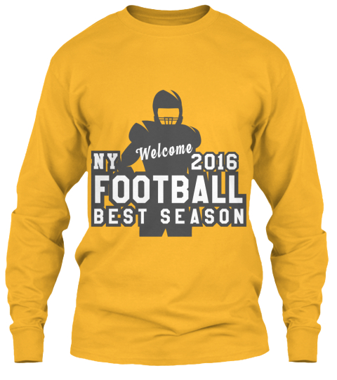 Ny Football Season Gold T-Shirt Front