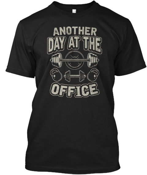 Another Day At The Office Black T-Shirt Front